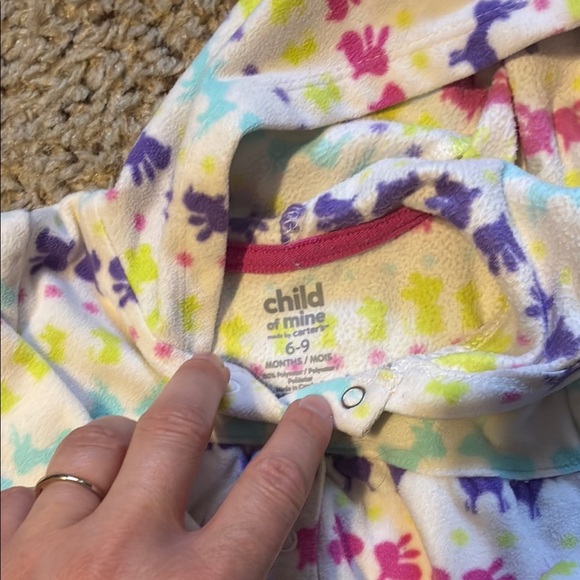 Carter's Pink and Purple Footies Pajamas - Picture 9 of 9